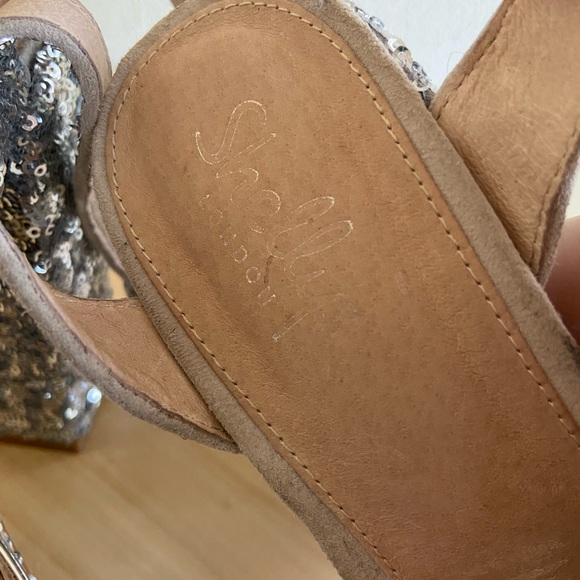 Shelly's London Dena Sequin Platform Pumps Heels - Picture 8 of 13